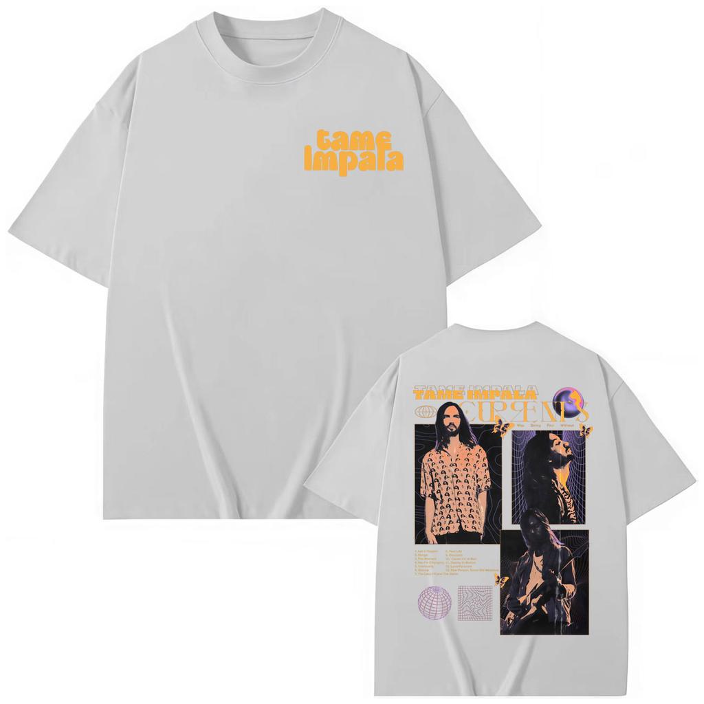 Tame Impala Rock Band Merch T-shirt Men Women Harajuku Vintage Short Sleeve T Shirts Summer Fashion Oversized T-shirts