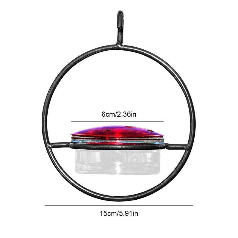 

Hummingbird Drinker Feeder with Red Glass Bowl Outdoor Humming Bird Feeder Attract Birds for Outside Garden Backyard Patio Deck чёрный