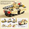 Military Transforming Fire Truck Building Block Set For Kids Educational Play