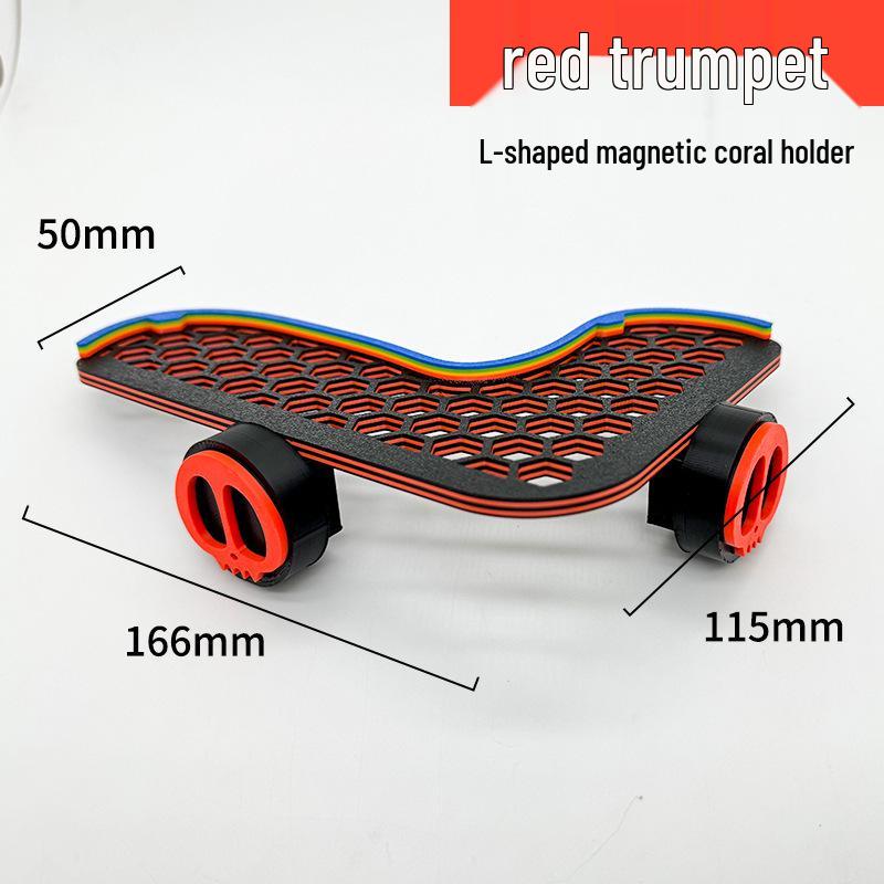 L-shaped Magnetic Coral Stand with Fluorescent Aquarium Lighting and Strong Acrylic Bracket