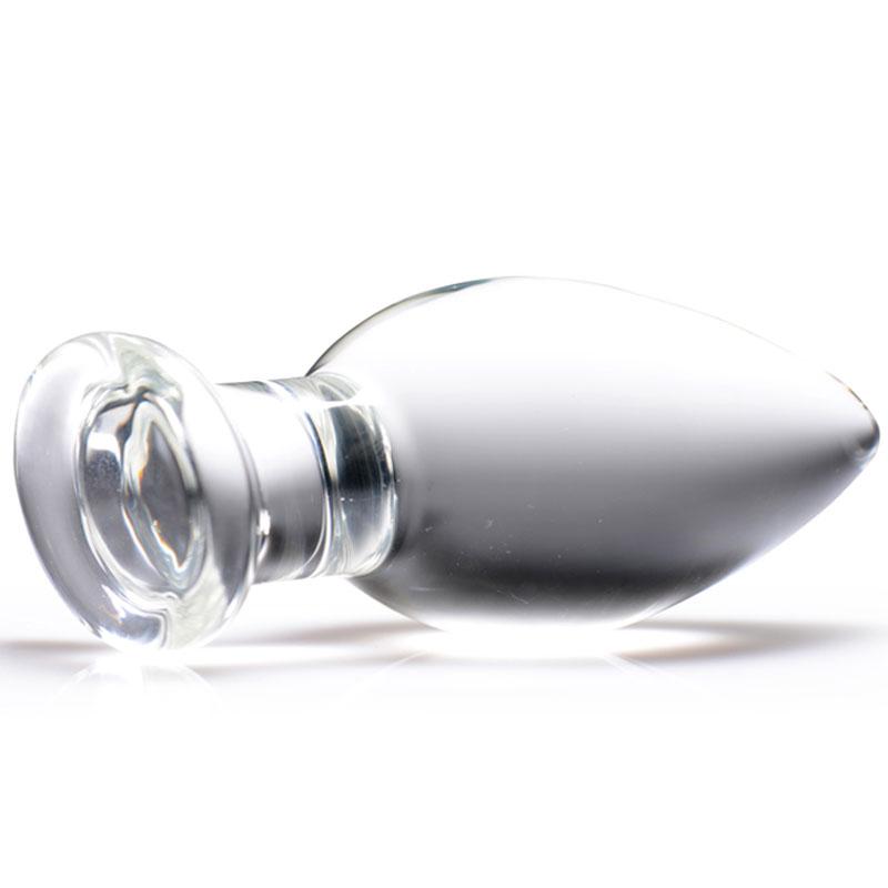 Crystal Glass Anal Plug Large Butt Plug, Bullet Dildo Sex Toys for Men & Women Adult Sex Products Couples Lover Games 4inches