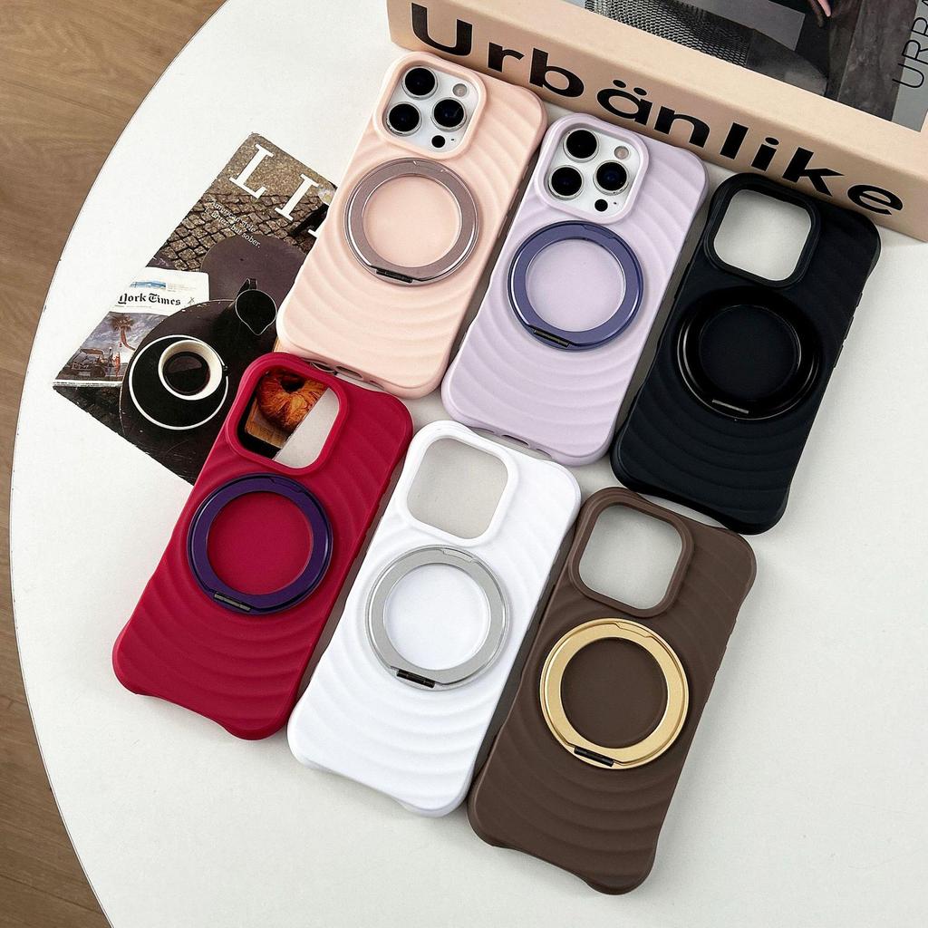 Apple 17 Promax Boyang Magnetic Stand iPhone 16 Liquid Silicone Anti-Fall Case