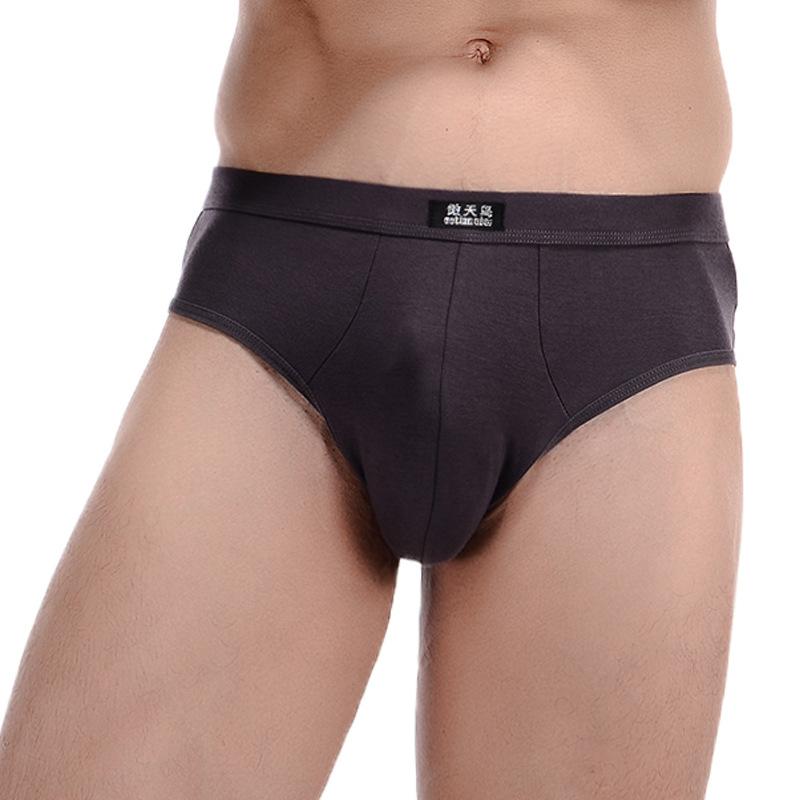 Men's Large Size Briefs Modal Breathable Teen Mid-Waist Bamboo Fiber Underwear Sexy Underwear Solid Color Shorts L XL 2XL 3XL 4XL 5XL