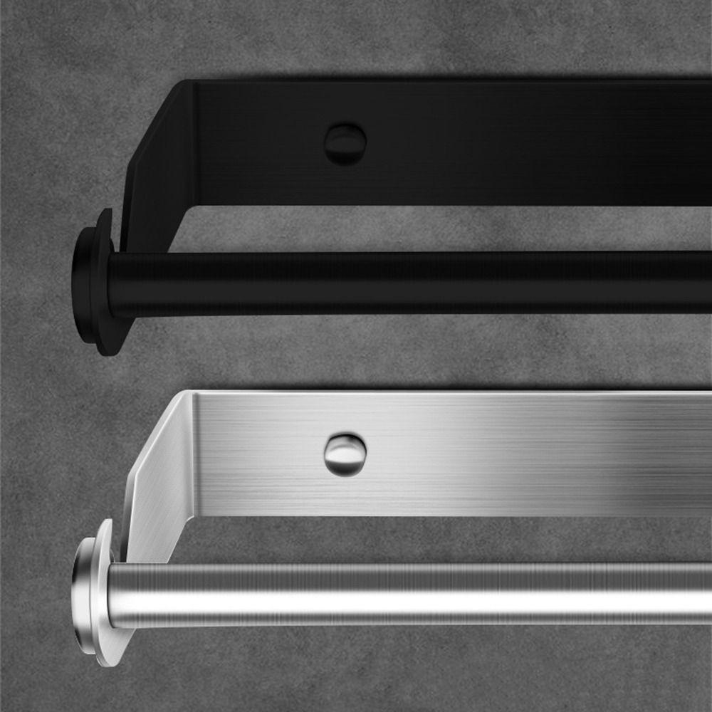 Black/Silver Paper Towel Holder Stainless Steel Paper Roll Hanger Roll Paper Stand  Kitchen