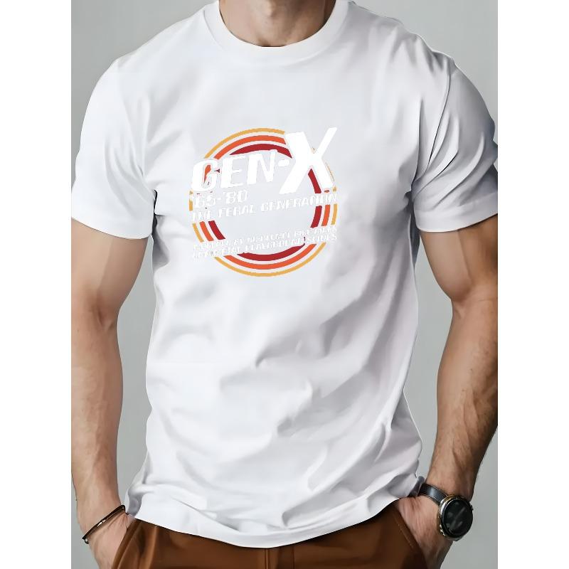 Men'S Casual "Gen-X" Graphic Tee - Soft, Breathable, Round Neck T-Shirt for Summer, Casual Attire, Summer Wear | Retro Graphic Tee | Comfortable Fit