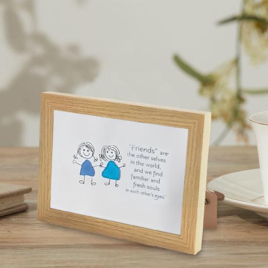 Yousheng Handmade Sea Glass Decoration with Wooden Frame Rainbow Bird Family Seaglass Wall Art Decoration Framed Sea Glass Friendship Artwork Ornament