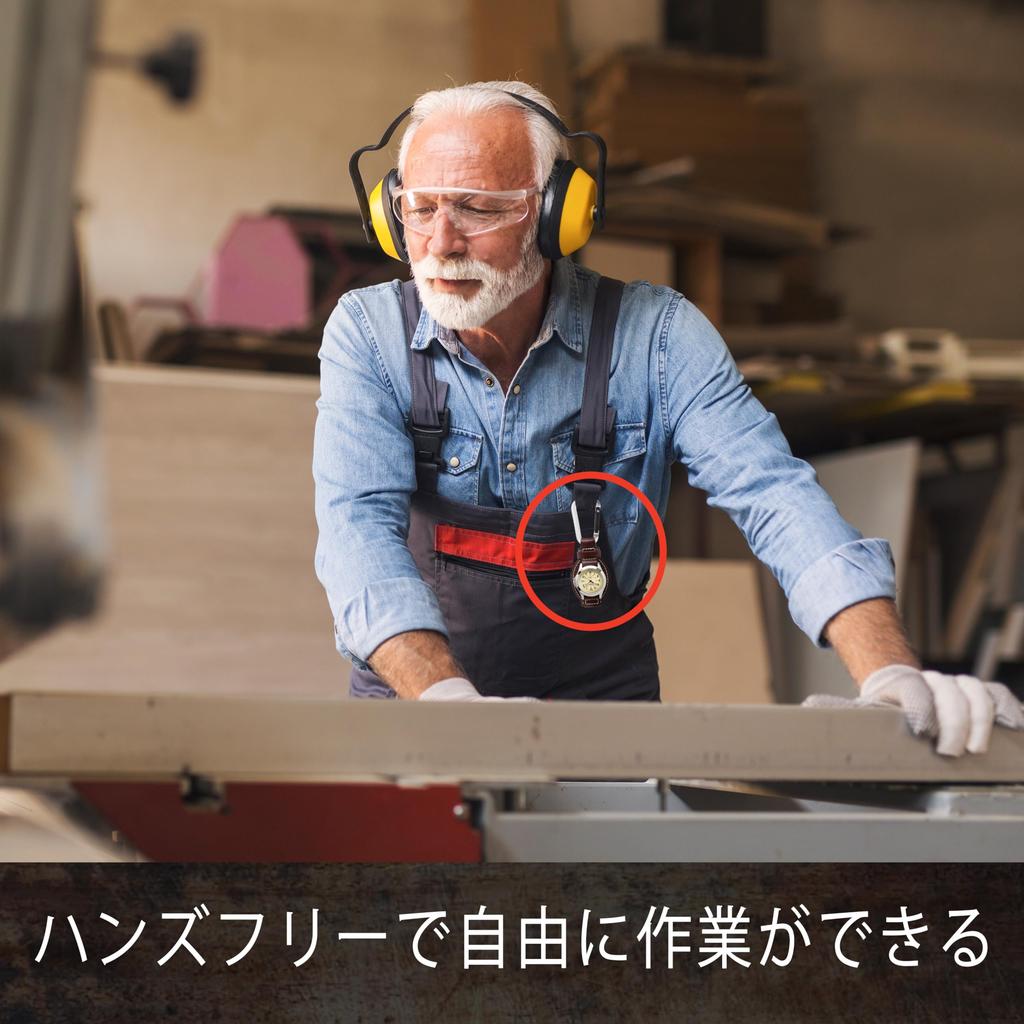 Dakota Leather Field Clip Clip Watch Leather Strap Lightweight Dress Watch Unisex Outdoor Gift Fishing Golf Watch Carabiner Clip-on Watch.