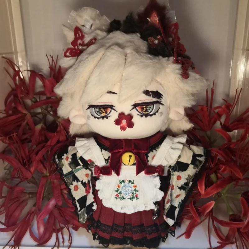 Auf Lager 20cm Anime-Attribute Rolle Douma Niedlich Kawaii Cosplay Baumwollpuppe Niedliches Flauschiges Baumwollkissen Maskottchen Halloween Weihnachtsgeschenke