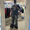 Men's Denim Pants Old Blue Washed Male Jeans Straight Casual Menwear Loose Wide Leg Trousers New Fashion