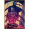 John Wick Snelheidsachtervolging Retro Muurposter - Keanu Reeves Kraft Art 257