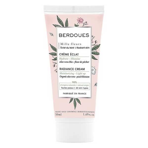 Crème éclat visage mille fleurs - berdoues - 50ml - sans parabène - tous types de peau