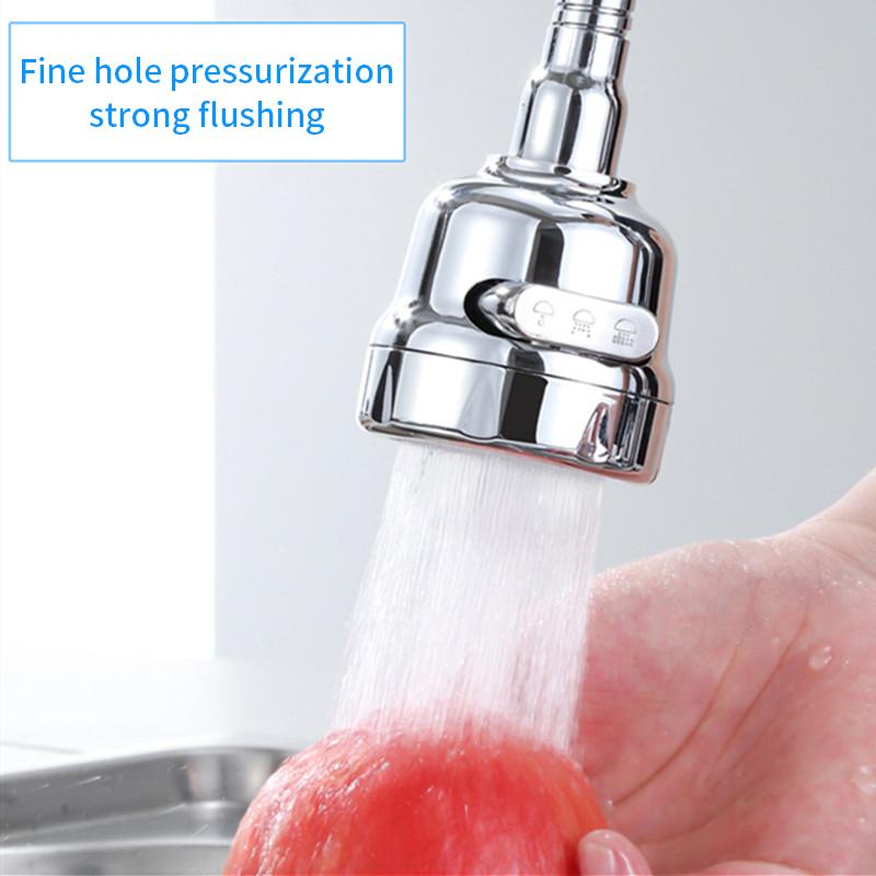 Kitchen Gadgets 3 Modes 360 Rotatable Bubbler High Pressure Faucet Extender Water Saving Bathroom Kitchen Accessories Supplies