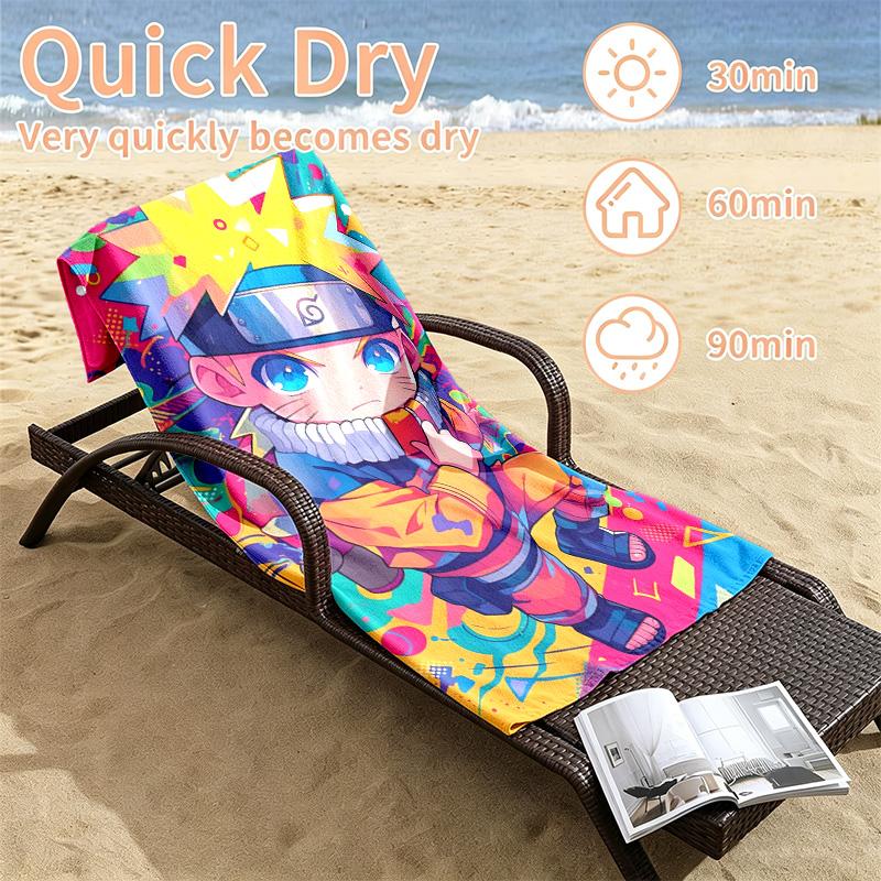 Naruto Beach towels also serve as bath towels summer essential a musthave for the outdoors the beach and the pool