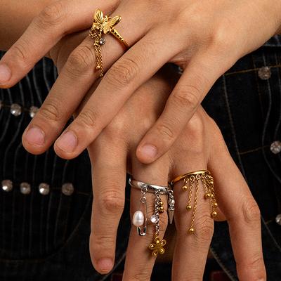 European and American Fringed Ring Titanium Steel Does Not Fade Jewelry Stainless Steel Ring