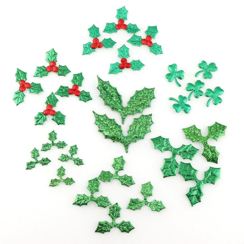 Christmas Patches Christmas Holly Berries Wreath Party Home Patches Artificial
