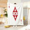 Artwork A-A playing cards Throw Lightweight 240g Flannel Blanket Soft Skin-friendly for Summer Cooling