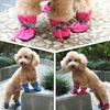 4pcs/set Waterproof Pet Dog Shoes Anti-slip Rain Boots Footwear Small Puppy Dog Pet Booties Supplies