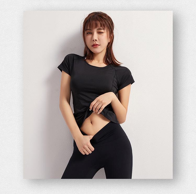 Women's Quick-Dry Mesh Yoga T-Shirt - Slimming, Breathable Summer Fitness Wear