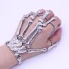 Gothic Punk Skull Ghost Skeleton Finger Bracelet Hand Chain Bangles for Halloween Femme Party Accessories