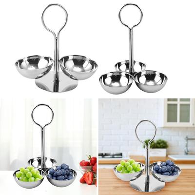 Servírovací miska na koření, Stojan na svačinu s miskami, Servírovací nádobí, Dělený servírovací tác na bonbony, přílohy, svačiny, ořechy