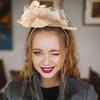 Elegant Mesh Fascinator Hat for Women, Lightweight Bridal Headpiece, Tea Party Hair Accessory, Millinery Hat and Metallic Tones for Special Occasions