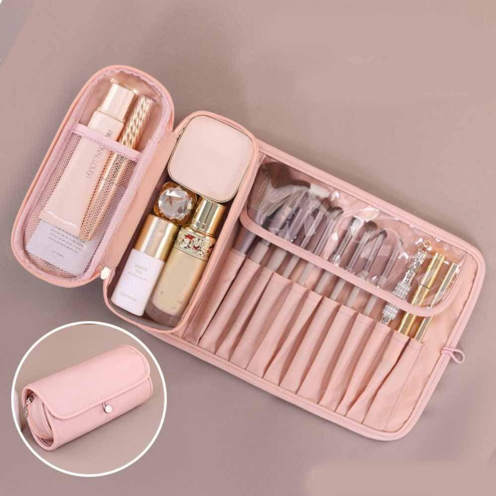 Waterproof Cosmetic Storage Bag Dust-proof Roll Cosmetic Bag Makeup Brush Bag  Holiday Gift