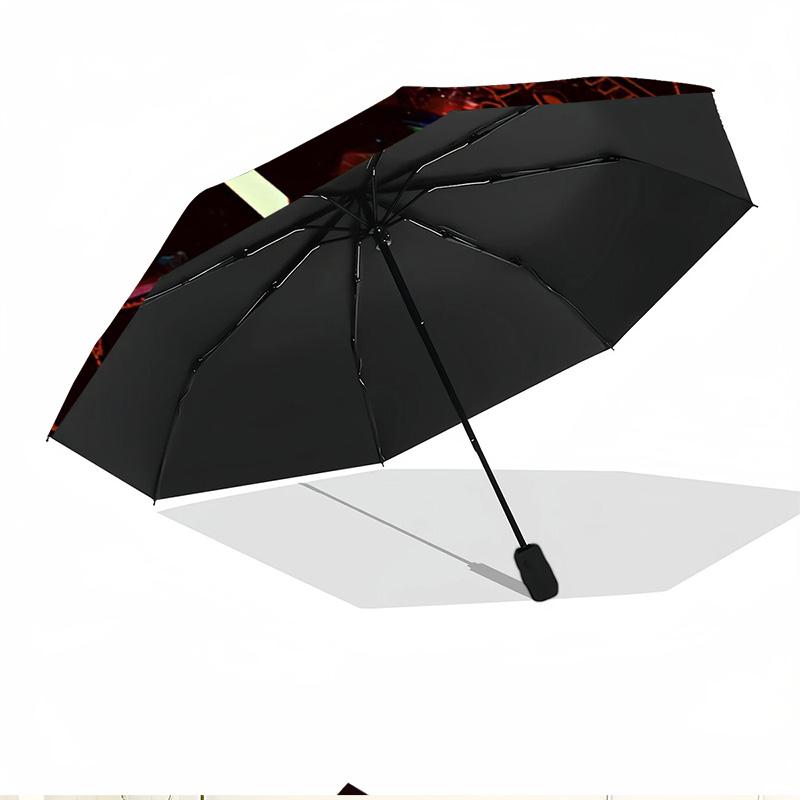 Bride of Chucky Print Automatic Open Close Umbrella, Portable Foldable Umbrella, for Outdoor Commute Camping Trip, Ideal Birthday Gift