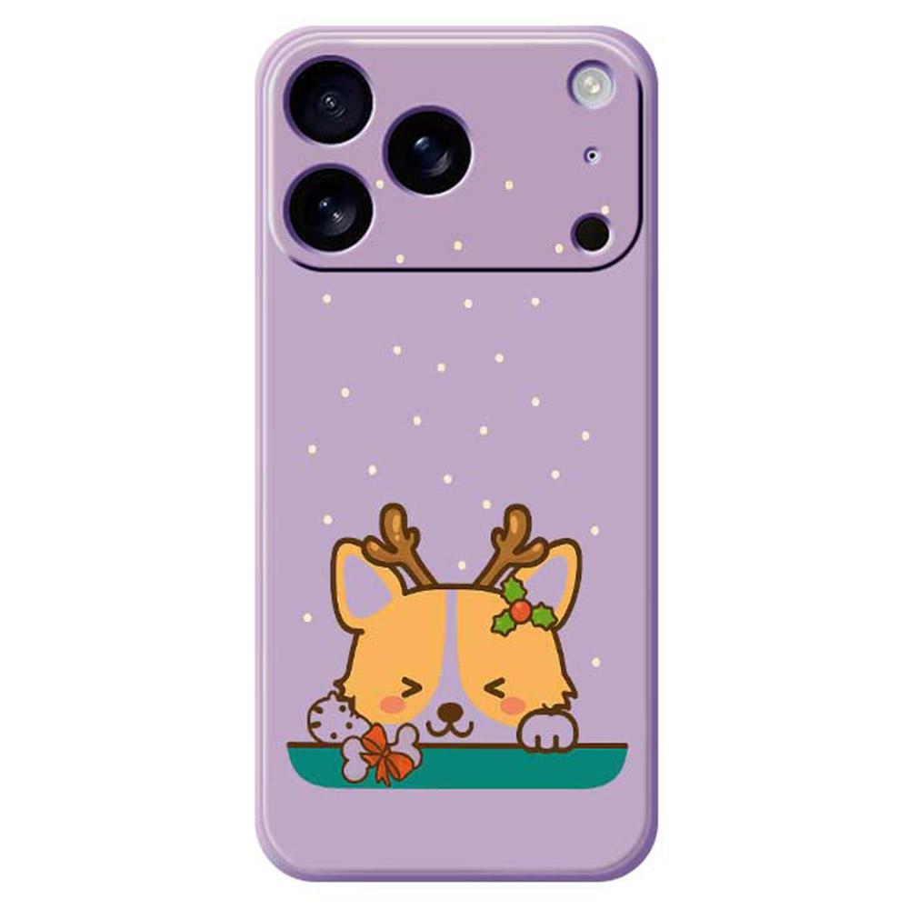 

For iPhone 17 Pro Max Case Cute Deer Pattern Printing Straight Edge TPU Phone Back Cover