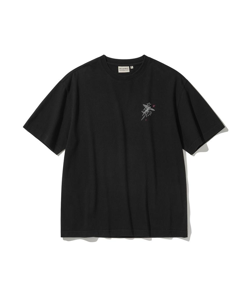 HELEMENT Stella Pigment Short Sleeve T-Shirt (Black)