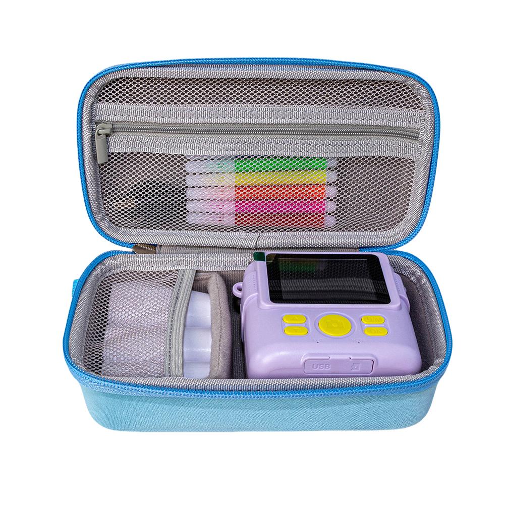 Kids Camera Case EVA Instant Print Camera Carrying Case Shockproof Protective Travel Case with Mesh Pocket Portable Storage Bag