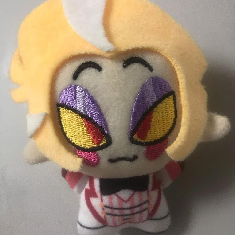 10cm Lucifer Morningstar Plüschtier Schlüsselanhänger Hazbin El Plüsch Rucksack Spielzeug Sammler Anhänger Stofftier Weihnachten Geschenk
