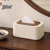 Plastic Tissue Box Cover Modern Holder  Spring Loaded Napkin Dispenser with Remote Foldable Paper Control Storage Tray for Coffee Table  Home