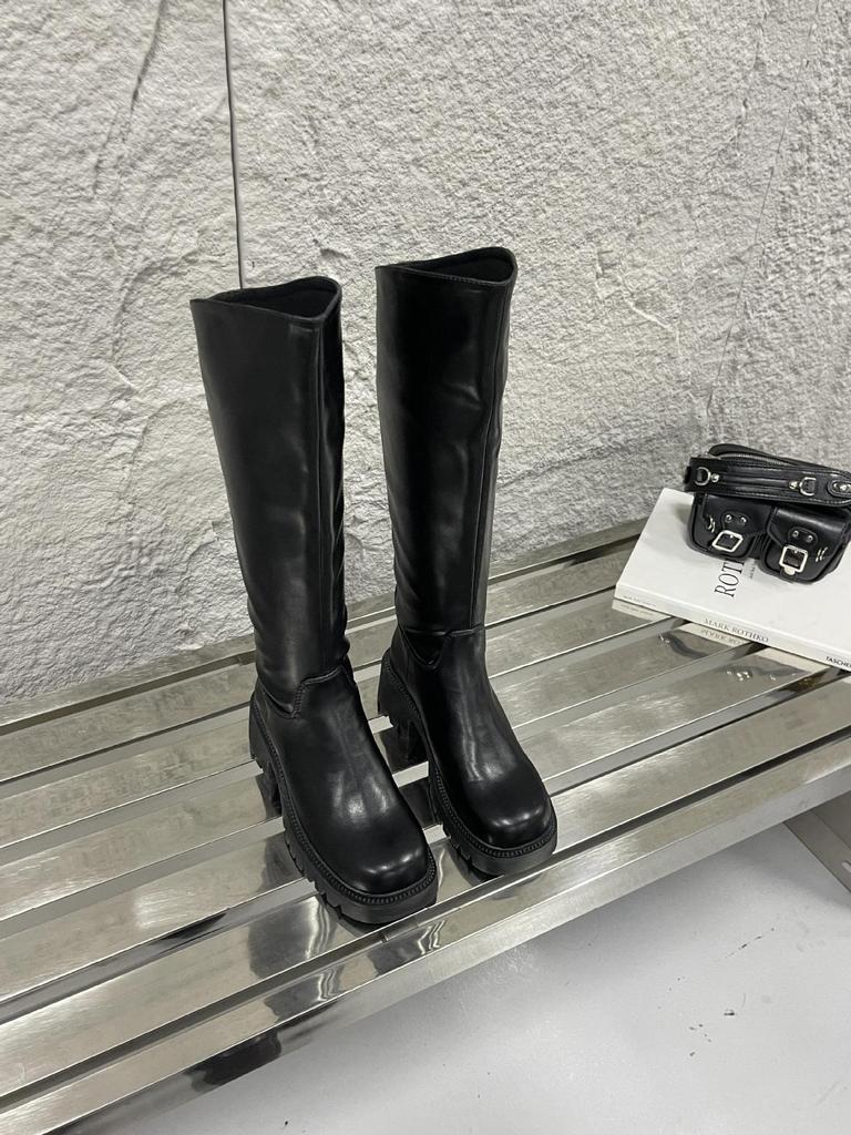 Boots Winter New Locomotive Hottie Small Boots Handsome Fried Street Tall Knight Boots Women