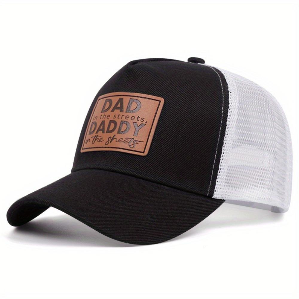 Adjustable Distressed Faded Cap DAD DADDY Leather Label Sunscreen Hats  For Man Women