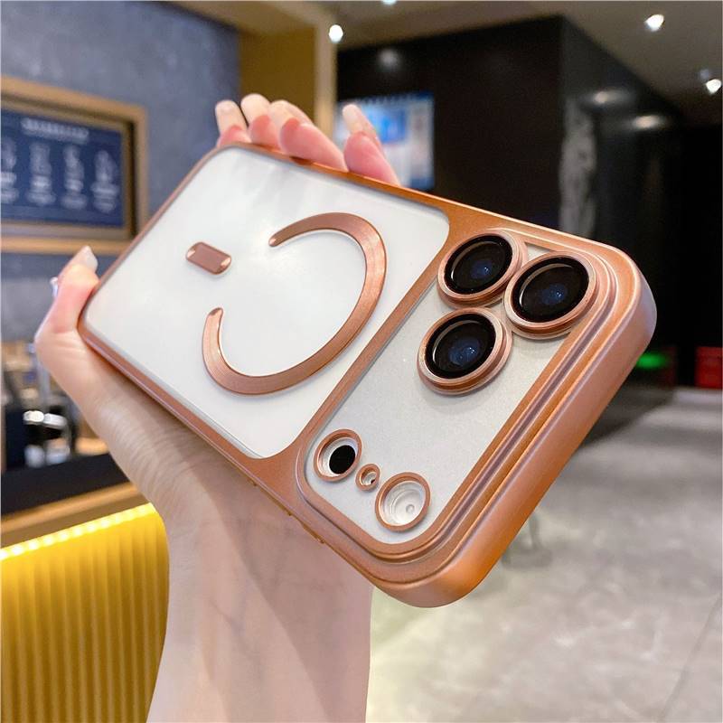 Seconds Change 17 Applicable To iPhone17Promax Mobile Phone Case Apple 16 Magnetic Suction 15 Matte Electroplating Transparent Protective Case