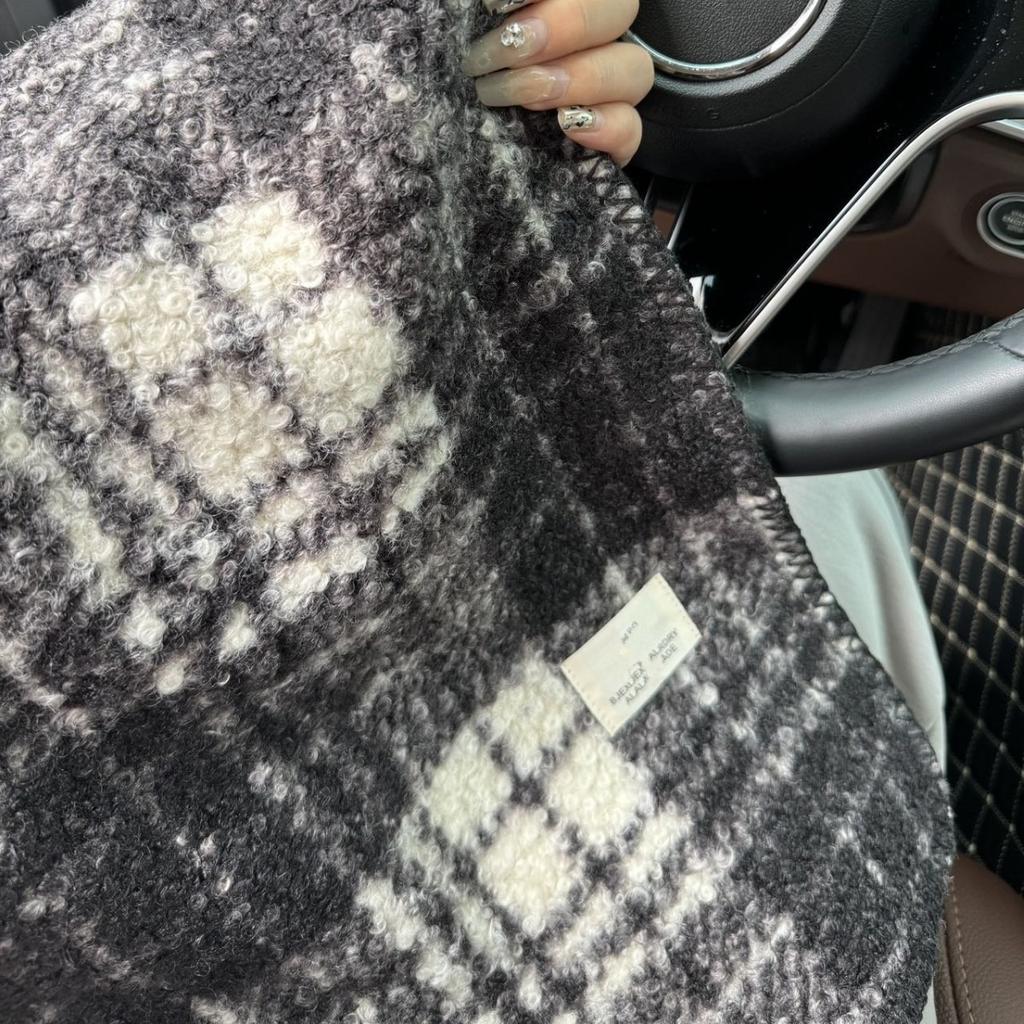 Korean Style All Match Scarf New Circle Wool Warm Shawl Women's Imitation Cashmere Autumn and Winter High End Scarf