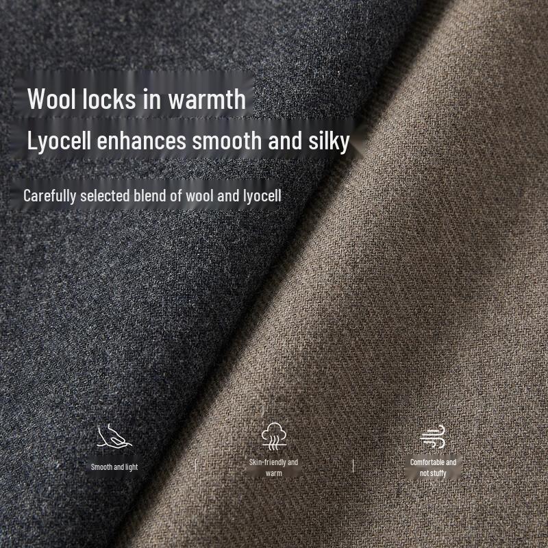 Xiangying Commuter Style Wool Blend Casual Pants
