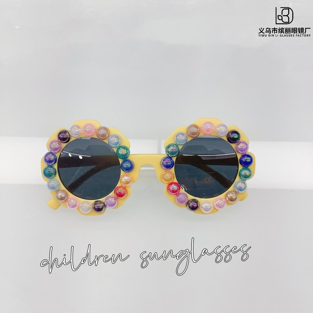 Fashion Children'S Sunglasses Sun Protection Uv Protection Diy Decorative Sunglasses Trend Boys And Girls Glasses