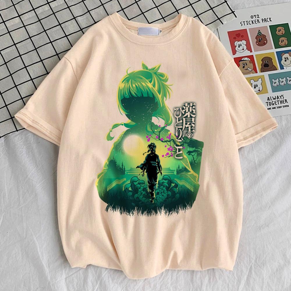 Apothecary Diaries Tshirt Women Colorful Trendy Punk Kawaii 80s Tshirt Hip Hop Breathable Graphic Kawaii Pop Culture Aesthetic