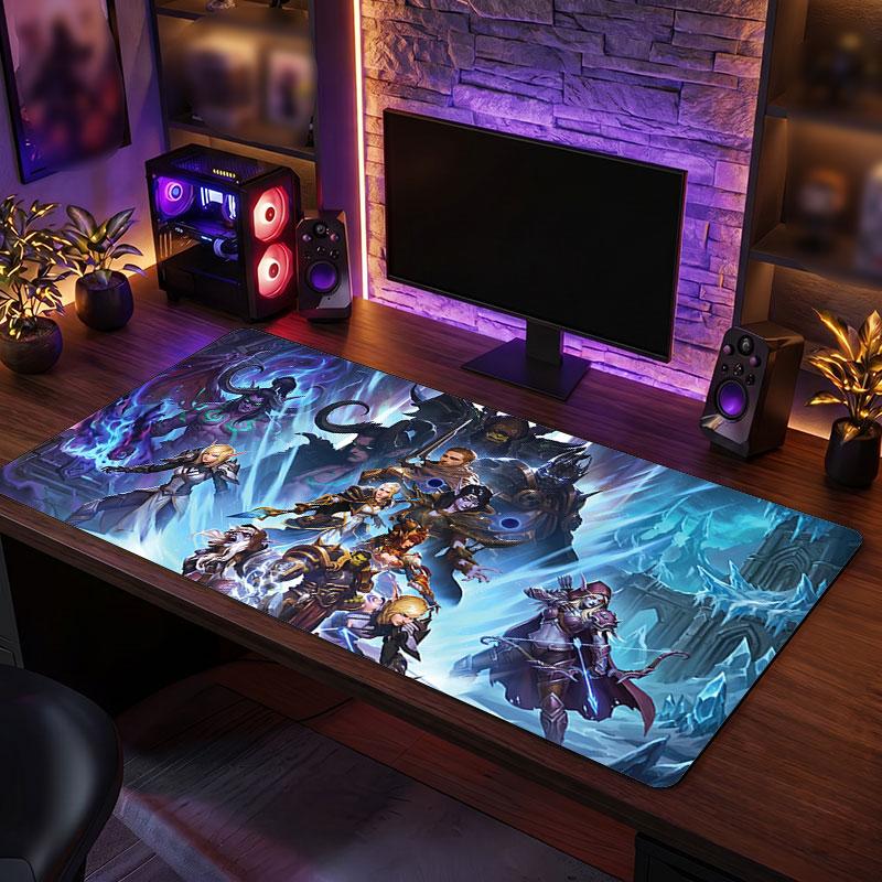 Grand Tapis de SourisWorld of Warcraft Étendu Tapis de Bureau Souple Tapis de Décoration pour Bureau d'Ordinateur de Jeu