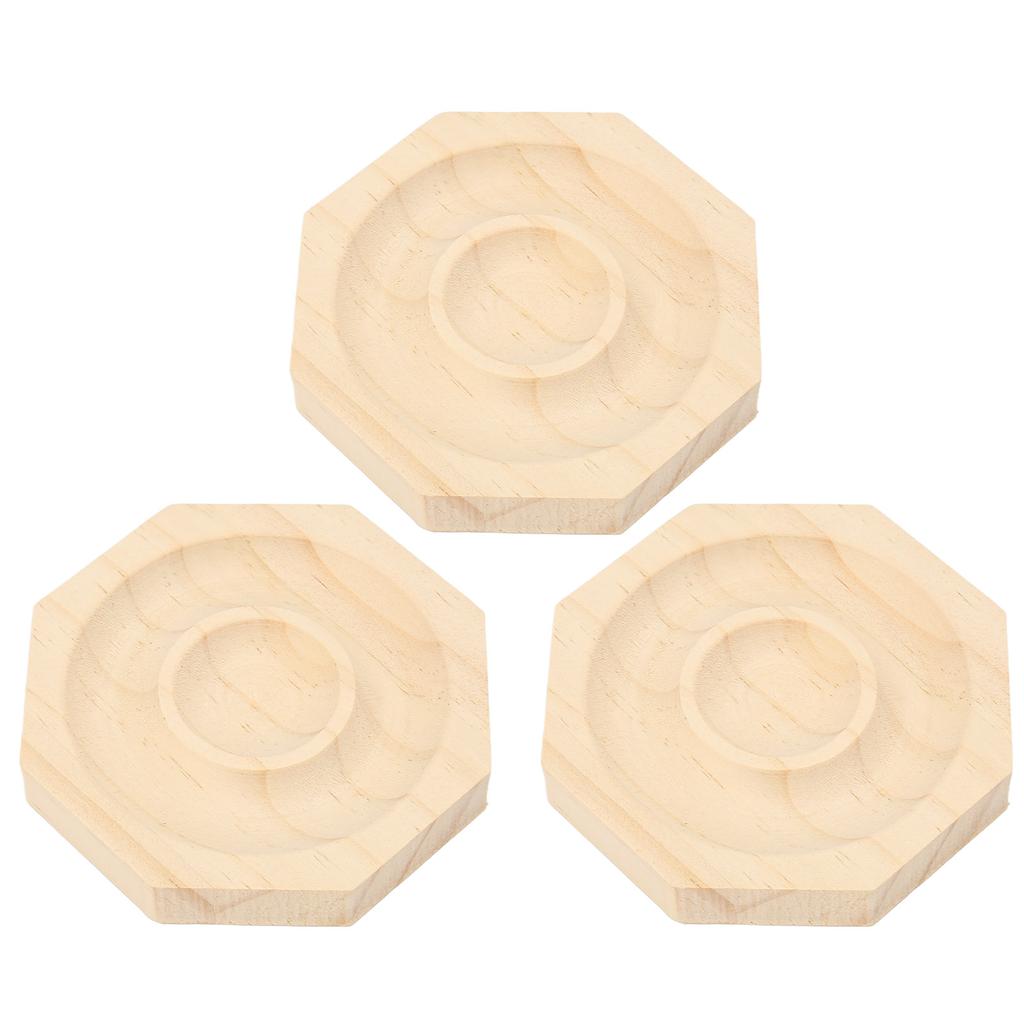 3ks Podnos na vystavení korálkových náramků Elegantní dekorativní ručně vyráběný podnos na šperky z masivního dřeva na náramky