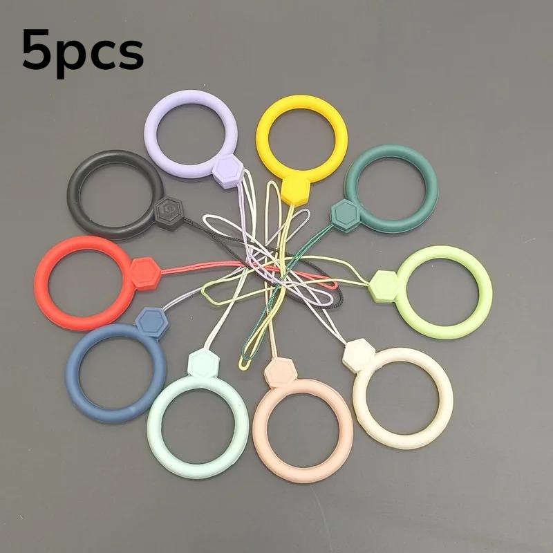 New Cartoon Mobile Phone Lanyard Silicone Ring Mobile Phone USB Flash Drive Universal Cute Diamond Fall Short Phone Lanyard