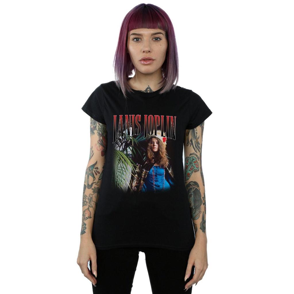 Janis Joplin Womens/Ladies Baron Homage Cotton T-Shirt