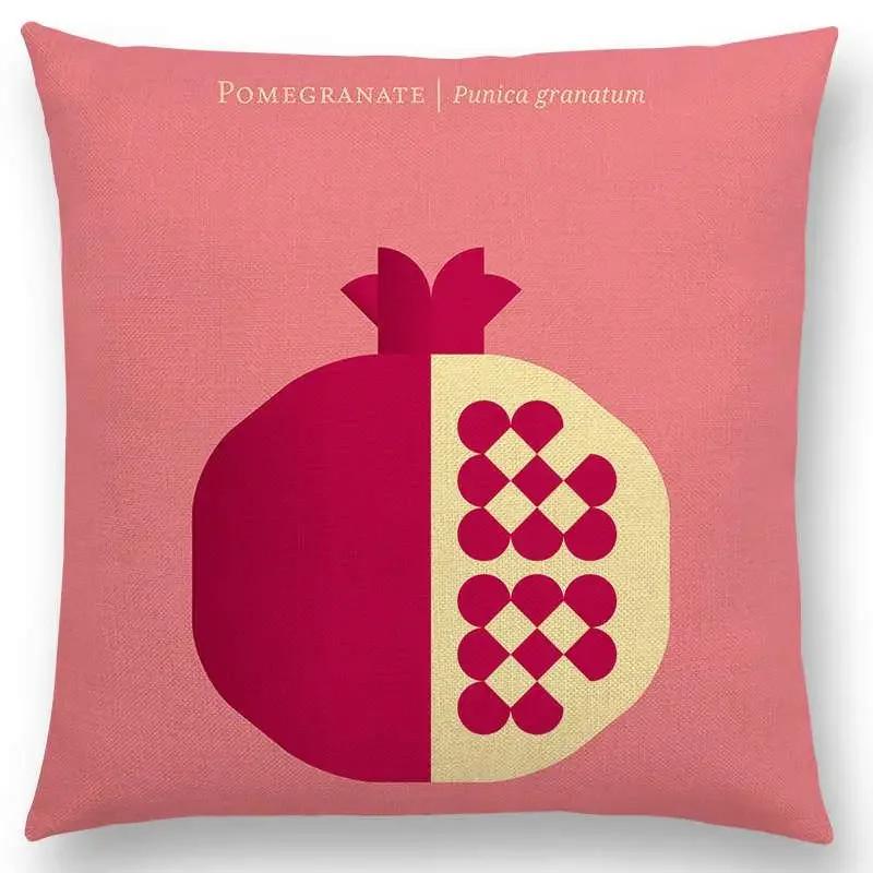 Urocze Owoce Warzywa Poszewka na Poduszkę Cytryna Ananas Awokado Jeżyna Cebula Burak Ogórek Poszewka na Poduszkę Ozdobną na Sofę