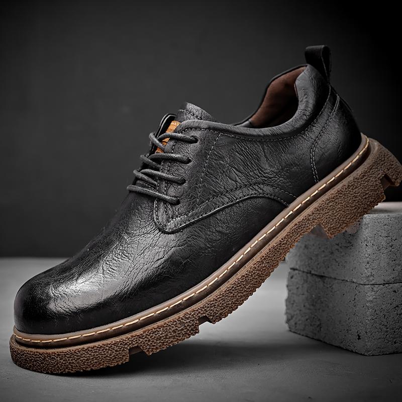 

Мужская обувь на шнуровке, классическая, новая дизайнерская мужская повседневная обувь, мужская обувь, деловые кожаные туфли на плоской подошве, мужские туфли-оксфорды на шнуровке 44 чёрный