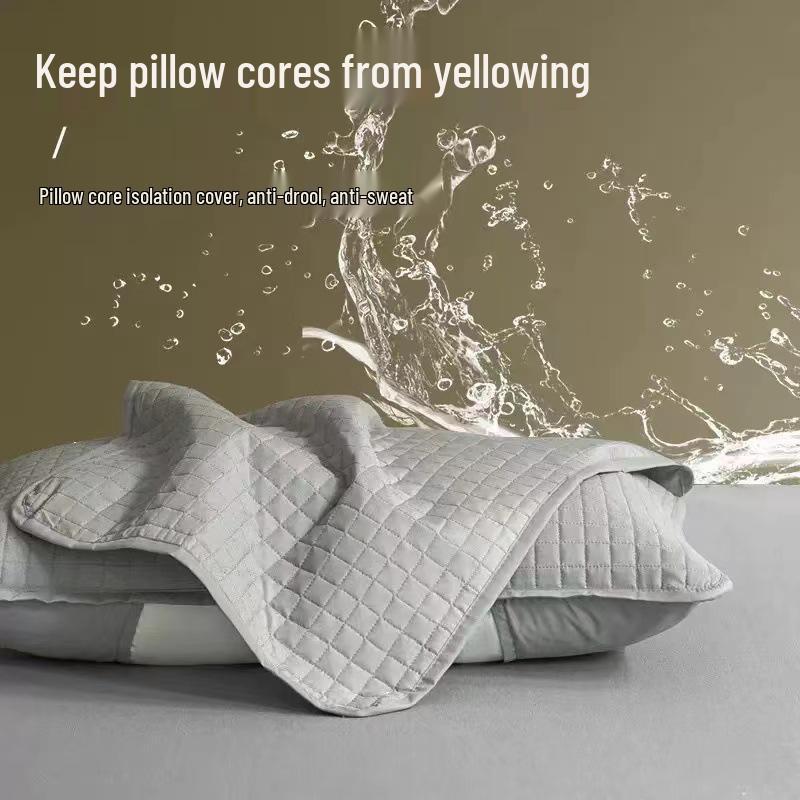 Mite-Resistant, Dirt-Proof, Anti-Drool Pillowcase Set - Protects Pillow from Sweat and Oil, Includes Inner Liner, Set of Two.