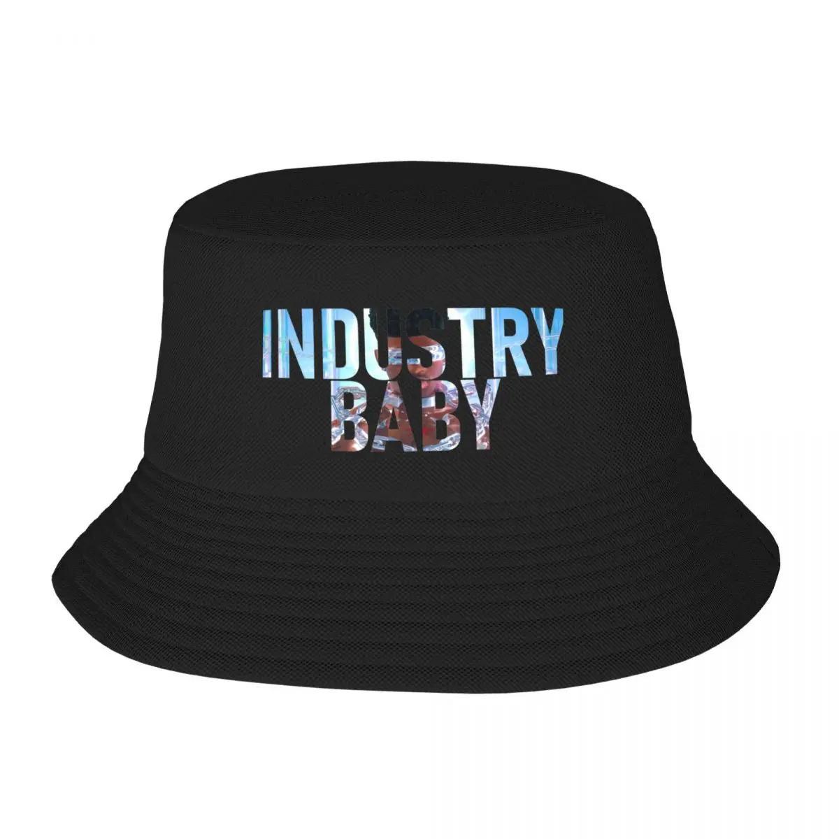 New INDUSTRY Bucket Hat Black Anime Hat Big Size Hat Unisexs Baseball Womens
