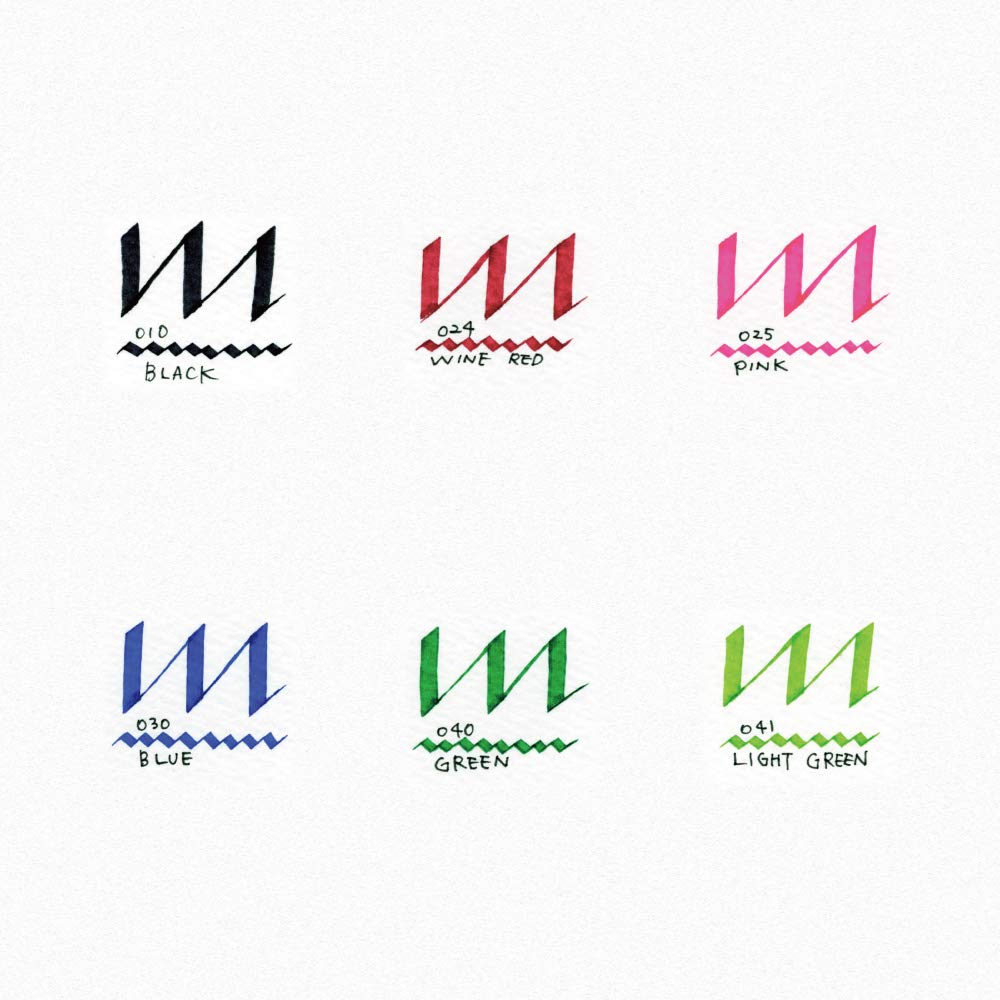 Kuretake ZIG Calligraphy II 6-Color Water-Based Pen Set TC-3100/6V