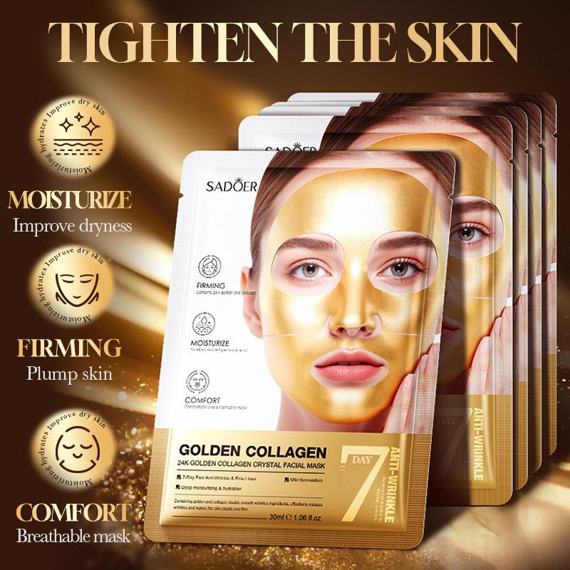3PCS Segmented Mask 30ml 24K Collagen Crystal Moisturizing Mask Skin Care Products