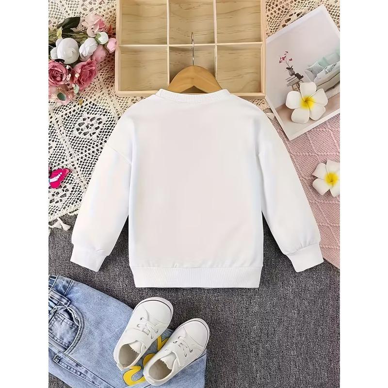 European sizes Children's Sweatshirt, Six Seven "67" Number Print Round Neck Sweatshirt, Skin-Friendly Fabric, Cute Pattern Fashionable Eye-Catching